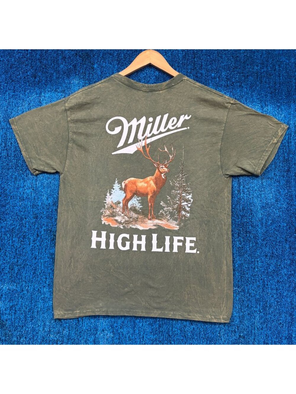 Miller High Life Big Buck Hunting Outdoors Beer Promo Tee L
